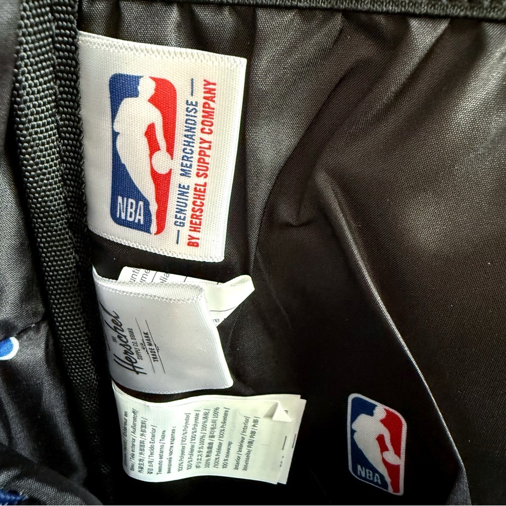Herschel Supply Co Indiana Pacers Backpack NBA Fan Gear Gift Satin Navy Blue - Picture 14 of 16